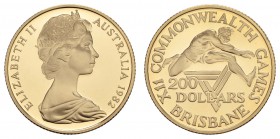 Australien
Elizabeth II. seit 1952 200 $ 1982 Commonwealth Spiele KM 76 PP