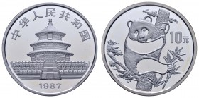 China
Volksrepublik 10 Yuan 1987 1 oz Silber Panda, gekapselt KM 167 PP