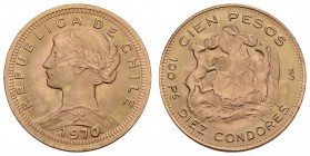 Chile
Republik 100 Pesos 1970 K.M. 175 vz