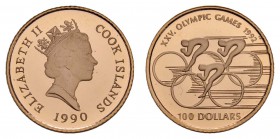 Cook-Inseln
Republik 100 $ 1990 Olympiade Barcelona KM 92 PP
