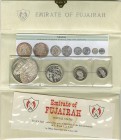 Fujairah
Muhammad bin Hamad Al Sharqi, 1942-1974 1969 Set aus 1, 2, 5 und 10 Riyals, im Originalfolder mit Zertifikat KM PS 7 PP