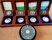 Gabun
 3000 CFA Francs Springbok Dedication Set, 4 Sets: 2014, 2015, 2016 und 2017, je mit der 1 g-Goldmünze und dem kleinen Silberstück, dazu The Af...