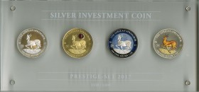 Gabun
 1.000 CFA Francs 2017 Silver Investment Coin Prestige Set, 4 oz Silber, im Etui mit Zertifikat st