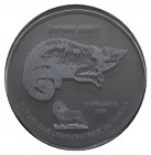 Kongo
Republik Zaire 10 Francs (4) 2004 ff. Naturschutz, 4 Glasmünzen mit Lasergravur, Nymphensittich und Wiedehopf, dazu aus 2005 Koala und aus 2006...