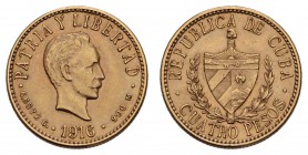 Kuba
Republik 4 Pesos 1916 KM 18 vz