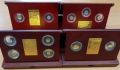 Malawi
Republik Investment Coin Set 2009, 2010, 2012 und 2013, zusammen insgesamt 7 Goldmünzen und 4 Silberstücke, je in den original Holzetuis, 3x m...
