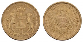Gold-, Platin- und Palladiummedaillen Thematik
Nachprägungen/Sammleranfertigungen Goldmedaille mit Motiv einer 20 M Hamburg 1913, Belegstück 7.89 g....