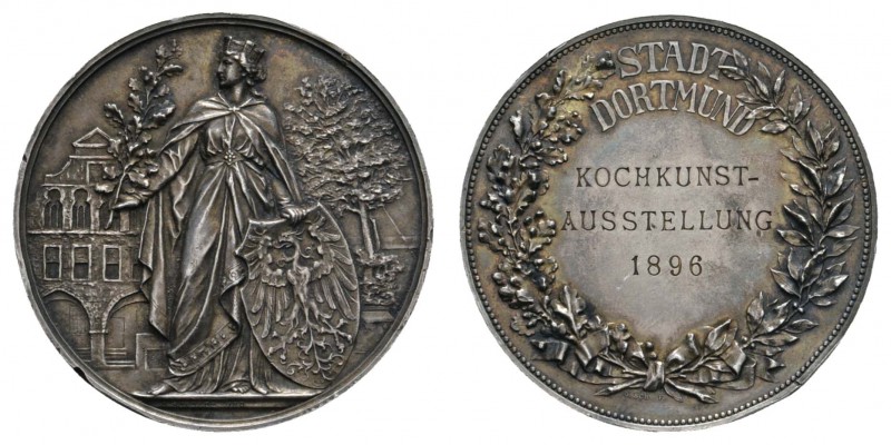Sonstige Medaillen Deutschland
Dortmund 1896 Silbermedaille ohne Jahr von Schul...