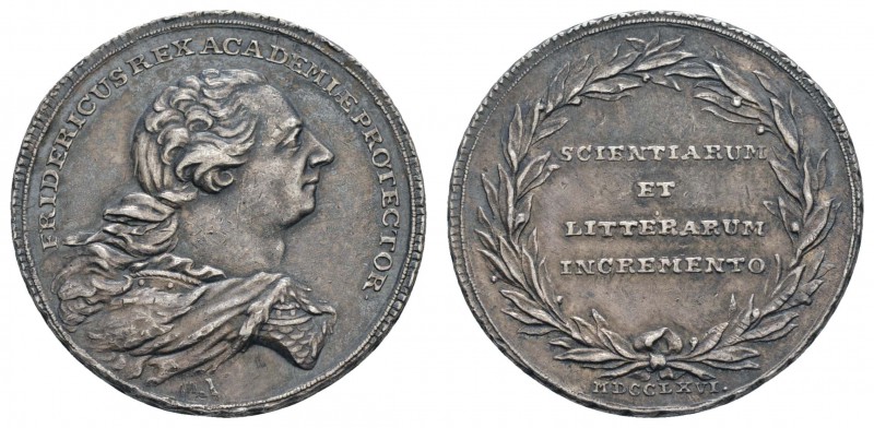 Sonstige Medaillen Deutschland
Preußen 1766 Königreich Preußen, kleine silberne...
