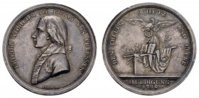 Sonstige Medaillen Deutschland
Preußen 1798 kleine silberne Huldigungsmedaille Friedrich Wilhelm III. für Königsberg und Berlin, Av.: Portrait König ...