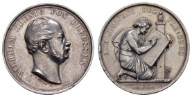 Sonstige Medaillen Deutschland
Preußen ab 1857 kleine silberne Prämienmedaille der Königlichen Akademie der Künste zu Berlin, Exemplar der zweiten Au...