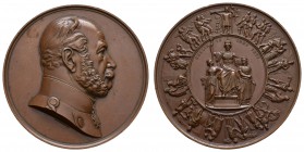 Sonstige Medaillen Deutschland
Preußen 1871 großes bronzenes Medaillon von Kullrich auf den Einzug Wilhelms I. in Berlin nach dem Sieg über Frankreic...