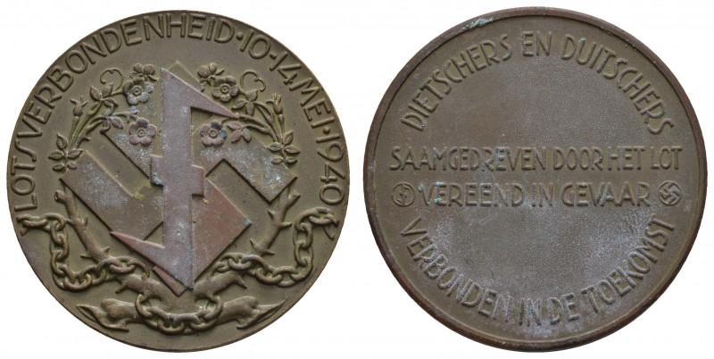 Sonstige Medaillen Deutschland
Drittes Reich 1940 Messingmedaille auf die Kapit...