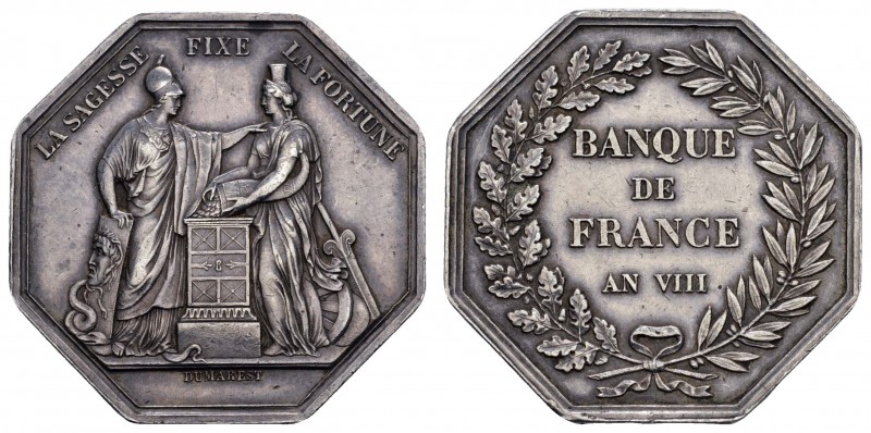 Sonstige Medaillen Europa
Frankreich 1800 = An VIII oktogonale Silbermedaille v...