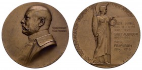 Sonstige Medaillen Europa
Österreich 1915 mattierte Bronzemedaille von A. Hartig auf den Oberbefehlshaber der österreichisch-ungarischen Armee, Erzhe...