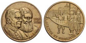 Sonstige Medaillen Europa
Vatikan 2006 offizielle vergoldete Silbermedaille mit CoA in Originaletui mit Umkarton, Nr. 430/500 29.32 g. sehr selten