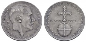 Sonstige Medaillen Personenmedaillen
Hitler, Adolf 1938 Silbermedaille, von Hanisch-Concee, auf das Münchener Abkommen, Av.: Kopf Hitlers nach rechts...