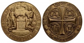 Sonstige Medaillen Religion
 2 Bronzegussmedaillen auf die Goldene Hochzeit, ausgegeben von der Evangelischen Kirche der Altpreußischen Union, 79 bzw...