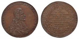 Sonstige Medaillen Thematik
Nachprägungen/Sammleranfertigungen 1675 Sachsen-Gotha-Altenburg, verkupferte Zinnmedaille im Stil des Todestalers von Ern...