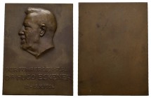 Sonstige Medaillen Zeppelin
 1924 Einseitige Bronzeplakette 1924 (J. Tautenhayn) Dr. Hugo Eckener und die Atlantiküberquerung des &quot;LZ 126&quot;,...