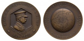Sonstige Medaillen Zeppelin
 1929 Bronzemedaille (Mayer & Wilhelm) Weltfahrt des &quot;LZ 127&quot;, Av.: Brustbild des Grafen Zeppelin im sechseckig...