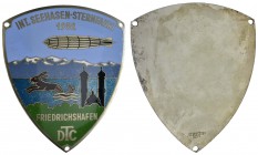 Sonstige Medaillen Zeppelin
 1952 Emaillierte Autoplakette von F. Hoffstätter, Internationale Seehasen-Sternfahrt Friedrichshafen, Av.: Zeppelin über...