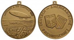 Sonstige Medaillen Zeppelin
 1909 Schwere Medaille vermutlich in Kupfer/Bronze, Av.: Zeppelin S.L. I. über der Kurpfalz, Rv.: Bundesdeutsches und ame...