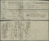 Deutschland Altdeutschland
Preußen 1843 Wechsel der Firma L. L. Hoesch aus Klingelthal in (Wuppertal-)Barmen über 40 Taler und 15 Silbergroschen Cour...