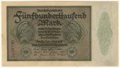 Deutschland Deutsches Reich
Geldscheine der Inflation 500.000 Mark (16) 1923 1. Mai 1923, 3 Z · 297785 - 297800, 16 fortlaufend nummerierte Scheine i...