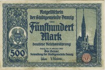 Deutschland Freie Stadt Danzig
Stadtgemeinde Danzig 500 Mark 31.10.1922 2 Exemplare, je EH III- Grab. DAN-17 (2x)