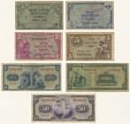 Deutschland Bank Deutscher Länder
 1948 Serie aus 7 Scheinen, ½ - 50 Mark, EH III bis IV Grab. WBZ-1 bis -7