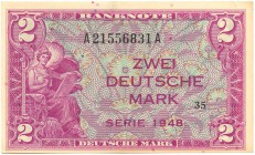 Deutschland Bank Deutscher Länder
 2 DM 1948 Serie 1948, A21556831A 35, EH I-II ROS 234 a