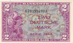 Deutschland Bank Deutscher Länder
 2 DM 1948 A78399499A, fast EH I Grab. WBZ-3