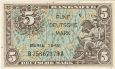 Deutschland Bank Deutscher Länder
 5 DM 1948 B75667373A, EH I- Grab. WBZ-4