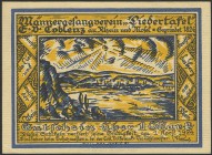 Deutschland Privates Notgeld
 Rheinprovinz, Coblenz, Männergesangsverein 'Liedertafel', 1 Mark 1.4.1921, EH I Mehl 232.1