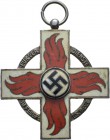 Deutschland III. Reich zivile Auszeichnungen
 Reichsfeuerwehr-Ehrenzeichen (1936), 2. Klasse am Bande, Ausführung in versilberter Bronze, mit origina...