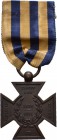 Ausland Niederlande
 Hasselt Kruis (Hasselt-Kreuz), Bronze, mit leicht gebleichtem blau-orangenem Originalband, fast ungetragener Bestzustand - Vom E...