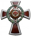 Ausland Österreich-Ungarn
Franz Josef I. 1848-1916 Ehrenzeichen vom Roten Kreuz, Offizierskreuz, rückseitig Befestigungsnadel an Scharnier, Gravur &q...