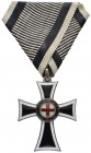 Ausland Deutscher Ritterorden
 Marianer-Kreuz des Deutschen Ritterordens (Österreich, 1871-1918), an originalem Dreiecksband, winzige Risse im Emaill...
