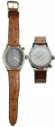 Militaria Allgemein
 Hanhart-Kriegsmarine-Uhr, um 1943 ausgegeben an einen Piloten der Luftwaffe, Eindrücker, Boden Edelstahl, Gehäuse Neusilber, 17 ...