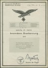 Militaria Allgemein
 Rudolf Bogatsch, General der Flieger, eigenhändige Unterschrift auf Anerkennungsurkunde vom 9. Oktober 1941 für vier Mitglieder ...