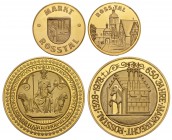 Medaillen Deutschland
 Goldenes Rosstal, 4 Goldmedaillen mit regionalem Bezug in hoher Feinheit, günstige Taxe