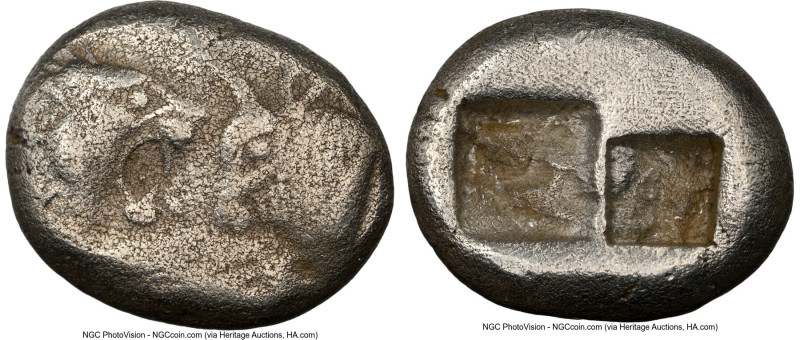 LYDIAN KINGDOM. Croesus (561-546 BC). AR half-stater or siglos (15mm, 5.19 gm). ...