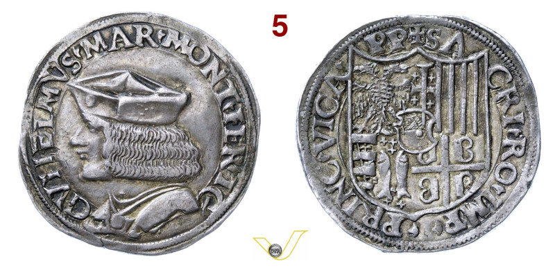 CASALE GUGLIELMO II PALEOLOGO (1494-1518) Testone MIR 185 CNI 38 Ravegnani 8 Ag ...