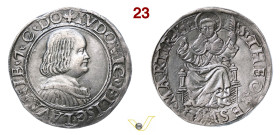 MESSERANO LUDOVICO II FIESCHI (1528-1532) Testone MIR 691 CNI 23 Ravegnani 4 Ag g 9,31 mm 30 BB÷SPL