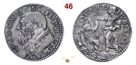 ROMA CLEMENTE VII (1523-1534) Doppio Carlino MIR 809/1 Munt. 43 Ag g 5,30 mm 28 • Ex Nomisma 49, lotto 1519. Intensa patina di monetiere e bellissimo ...