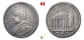 ROMA CLEMENTE XI (1700-1721) 1/2 Piastra A XI MIR 2279/1 Munt. 53 Ag g 15,81 mm 36 • Foro abilmente otturato BB+