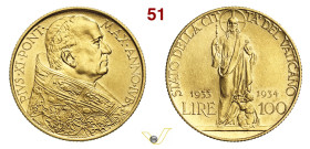 ROMA PIO XI (1922-1939) 100 Lire 1933-34 Jub Au g 8,78 mm 24 q.FDC