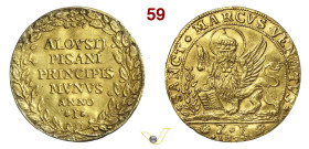 VENEZIA ALVISE PISANI (1735-1741) Osella in oro da 4 Zecchini 1735, A. I Mont. 2607 Au g 12,84 mm 35 • Da montatura; ottimi rilievi BB