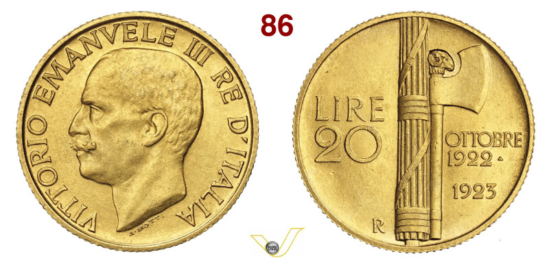 VITTORIO EMANUELE III (1900-1946) 20 Lire 1923 R, Roma MIR 1127a Cudazzo 1240a P...